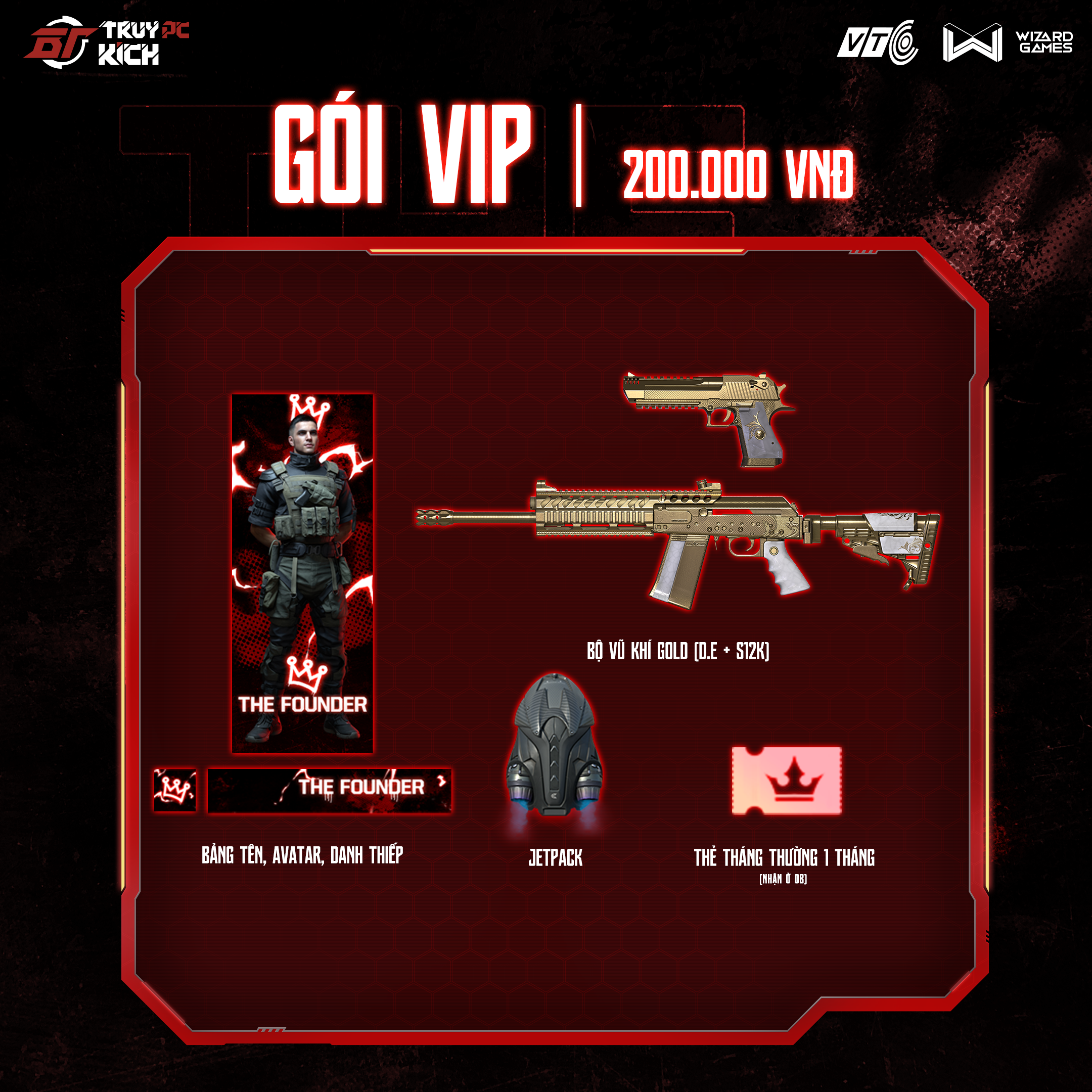 Mở bán gói Founder's Pack: Bao gồm gói VIP, gói SVIP và gói LEGENDARY ...